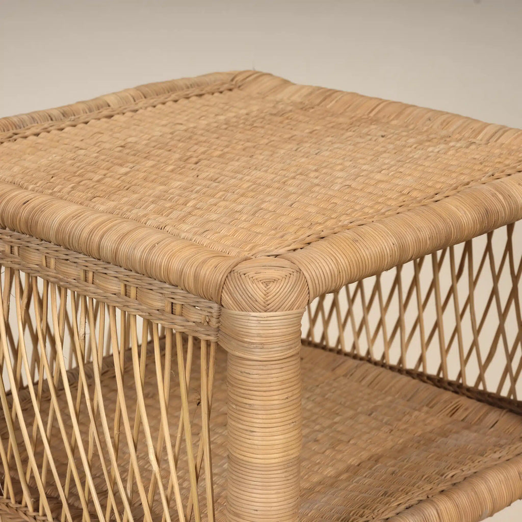 Wicker Side table, bed table,